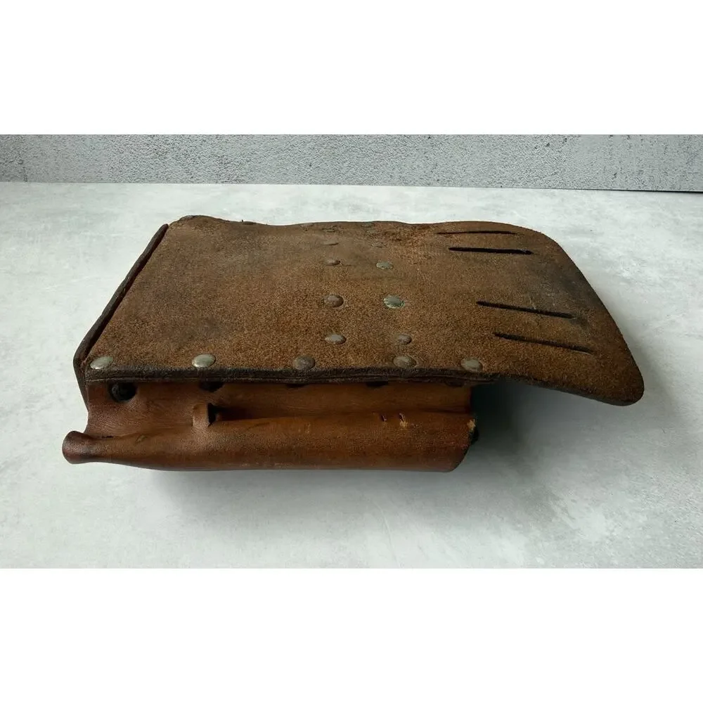 Vintage Leather Tool Pouch Bell System D Telephone Lineman Handyman Belt Loops